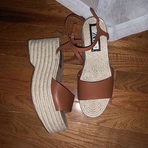 zara natural espadrille platform sandals